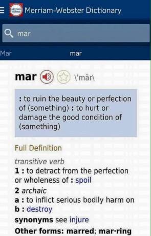 Just like the name Naomi means beauty , Mar means well read it for yourself.
