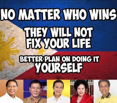 This meme that got passed around just before the election in effect tells us to stop believing in magic