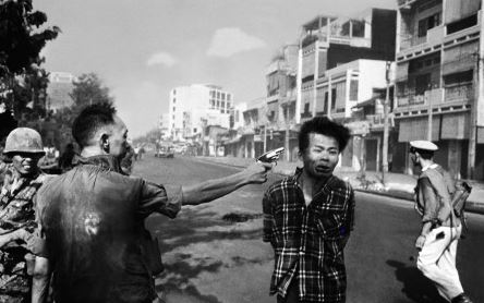 Photo of a South Vietnamese official summarily executing a Vietnamese man.