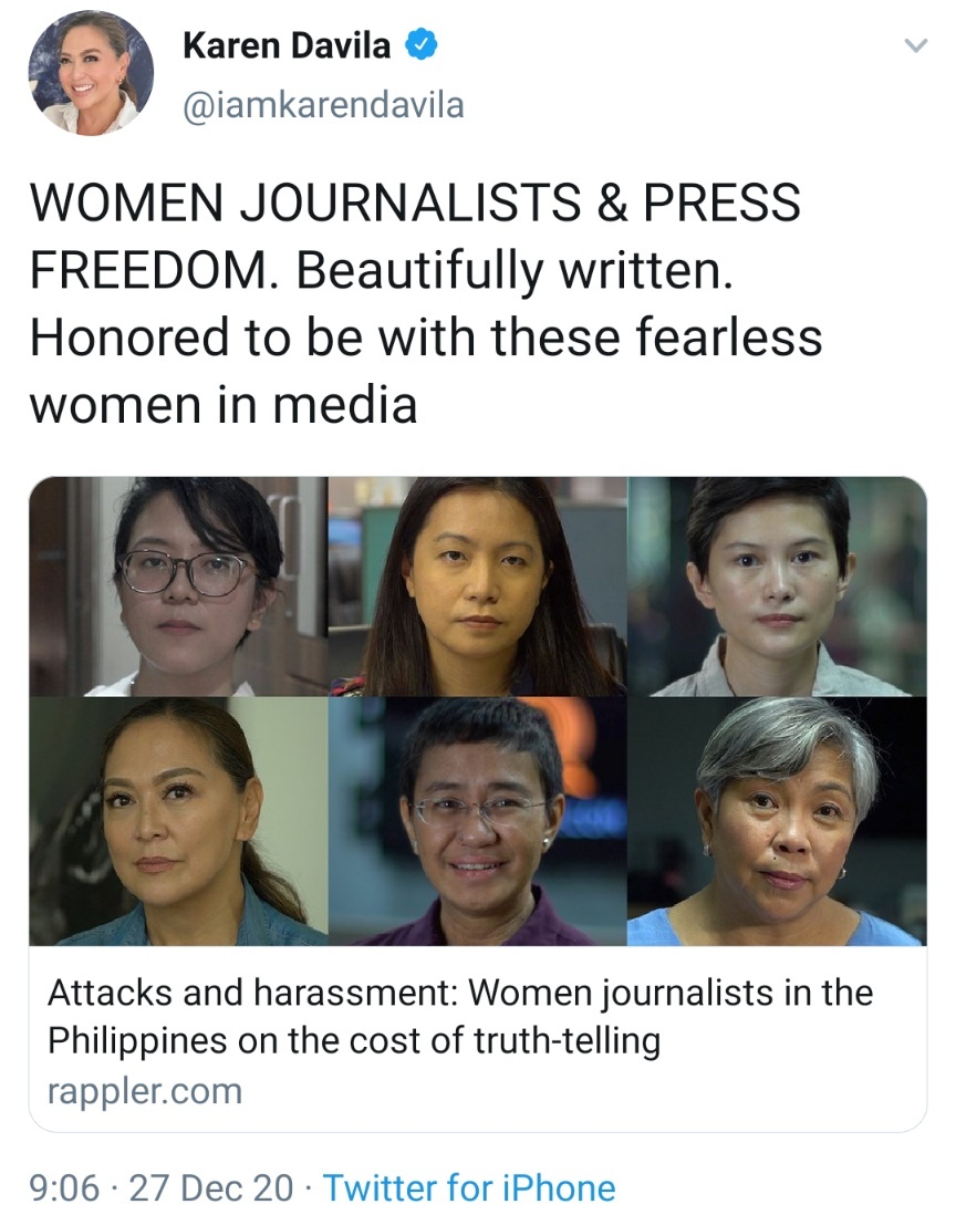 WOMEN JOURNALISTS & PRESS FREEDOM. Beautifully written. Honored to be with these fearless women in media