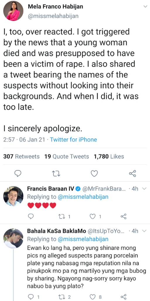 I, too, over reacted. I got triggered by the news that a young woman died and was presupposed to have been a victim of rape. I also shared a tweet bearing the names of the suspects without looking into their backgrounds. And when I did, it was too late. I sincerely apologize.