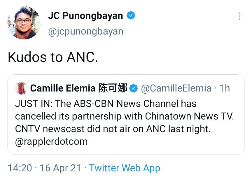 Kudos to ANC.