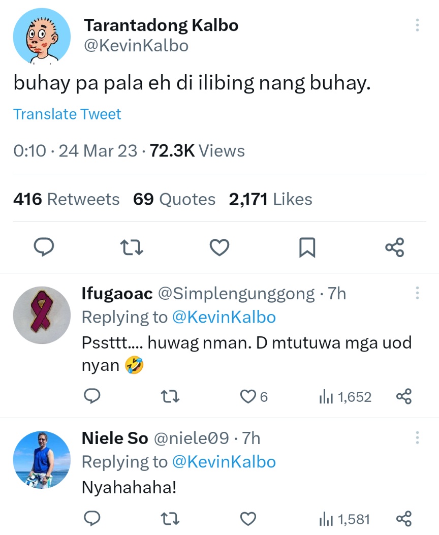 buhay pa pala eh di ilibing nang buhay.