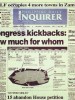 August 13, 1996 Ph Daily Inquirer headlines MNLF violence in Zamboanga and pork barrel thievery