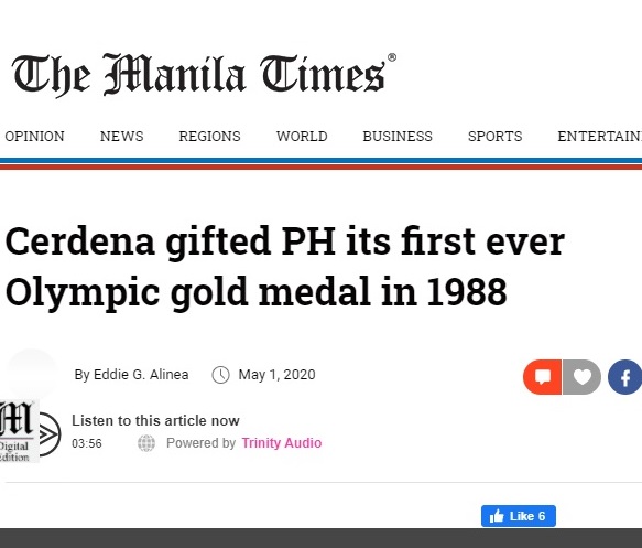 Pinoy Pride Euphoria  Over An Olympic Gold Medal Singular
